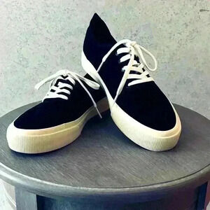 EVERLANE UNISEX ORGANIC COTTON BOAT BEACH BLACK COMFY CASUAL FESTIVAL SNEAKER‎